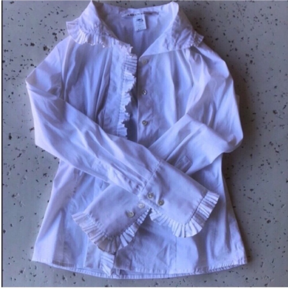 White Ruffled Blouse - Picture 7 of 8